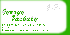 gyorgy paskuly business card